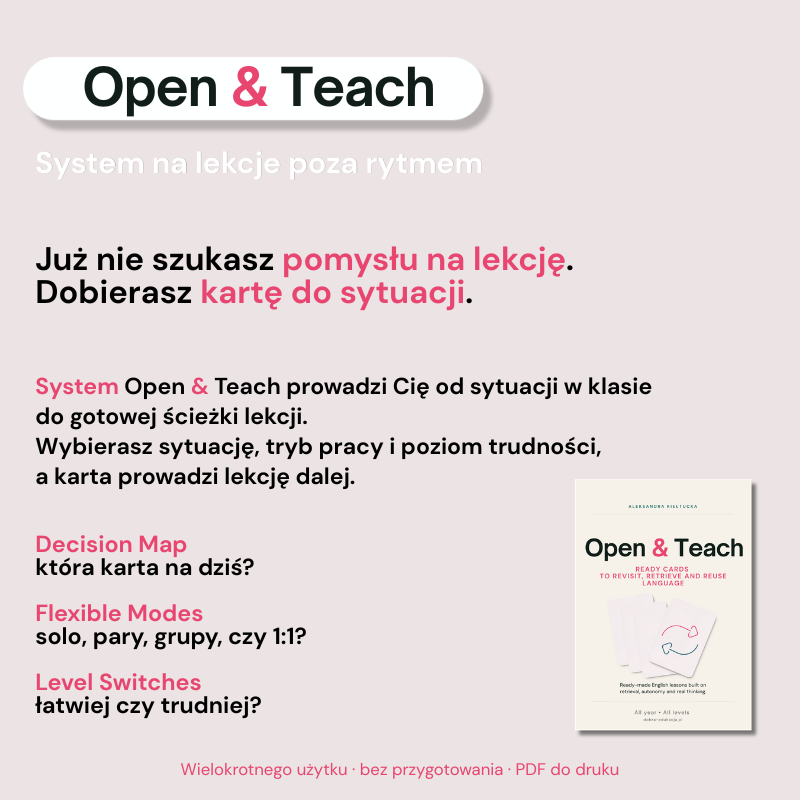 OPEN & TEACH. Ready Cards to Revisit, Retrieve and Reuse Language. - obrazek 3